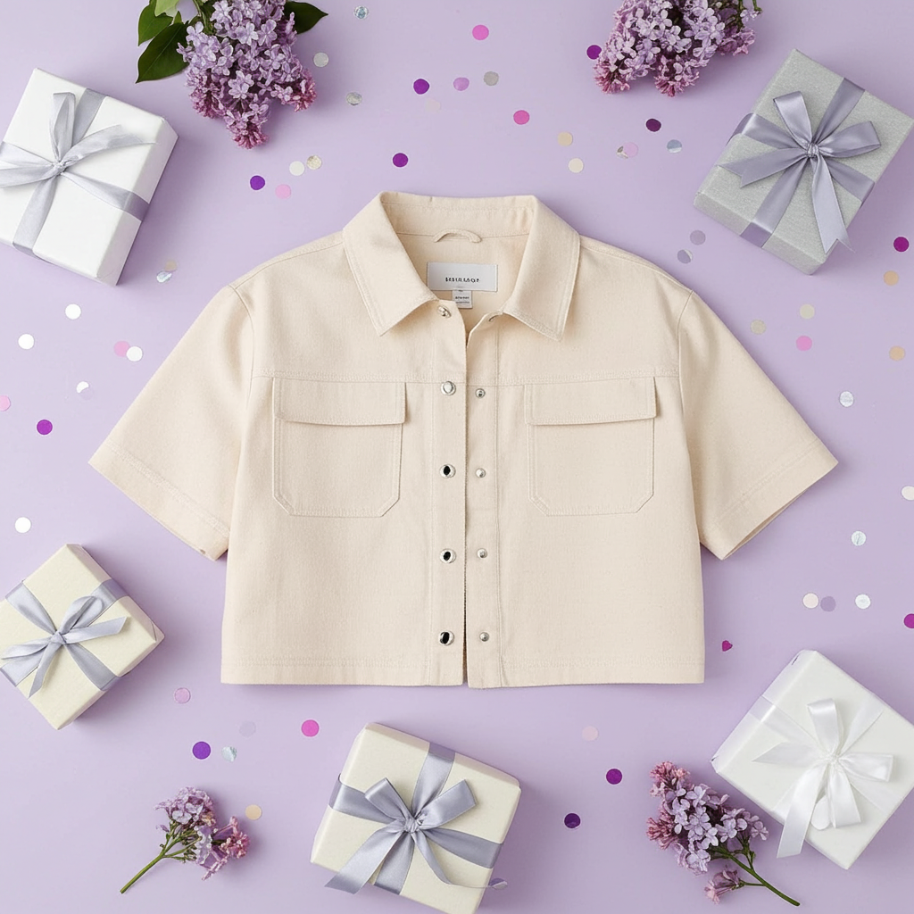 1.STATE Cropped Jacket – White Swan / Neutral – Size L – NWT
