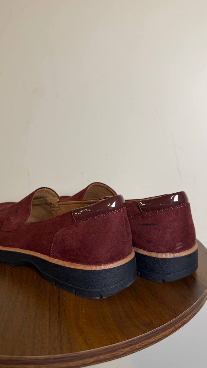 Dr. Scholl’s Women’s Nice Day Lug Sole Loafers Wine 7.5 New With Box $95