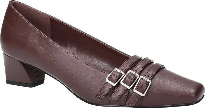Easy Street Enya Pump Burgundy Square Toe Block Heel Women’s 8M NWB $74.99