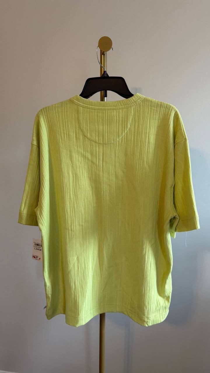 Mode of One Men’s Relaxed‑Fit Crinkle T‑Shirt Light Green L $40 NWT