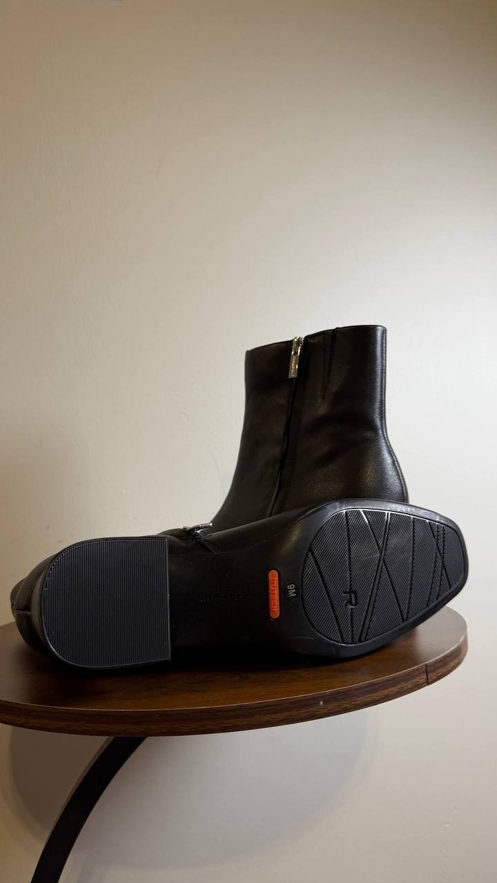 Rockport Women’s Block Heel Booties – Size 9M – Black – New in Box – MSRP $169