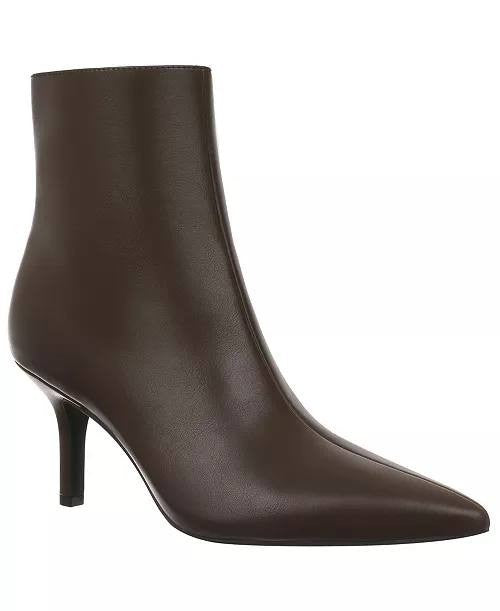 INC Malenee Ankle Boots Size 8.5M Reach Truffle Smooth New No Box msrp $99.90