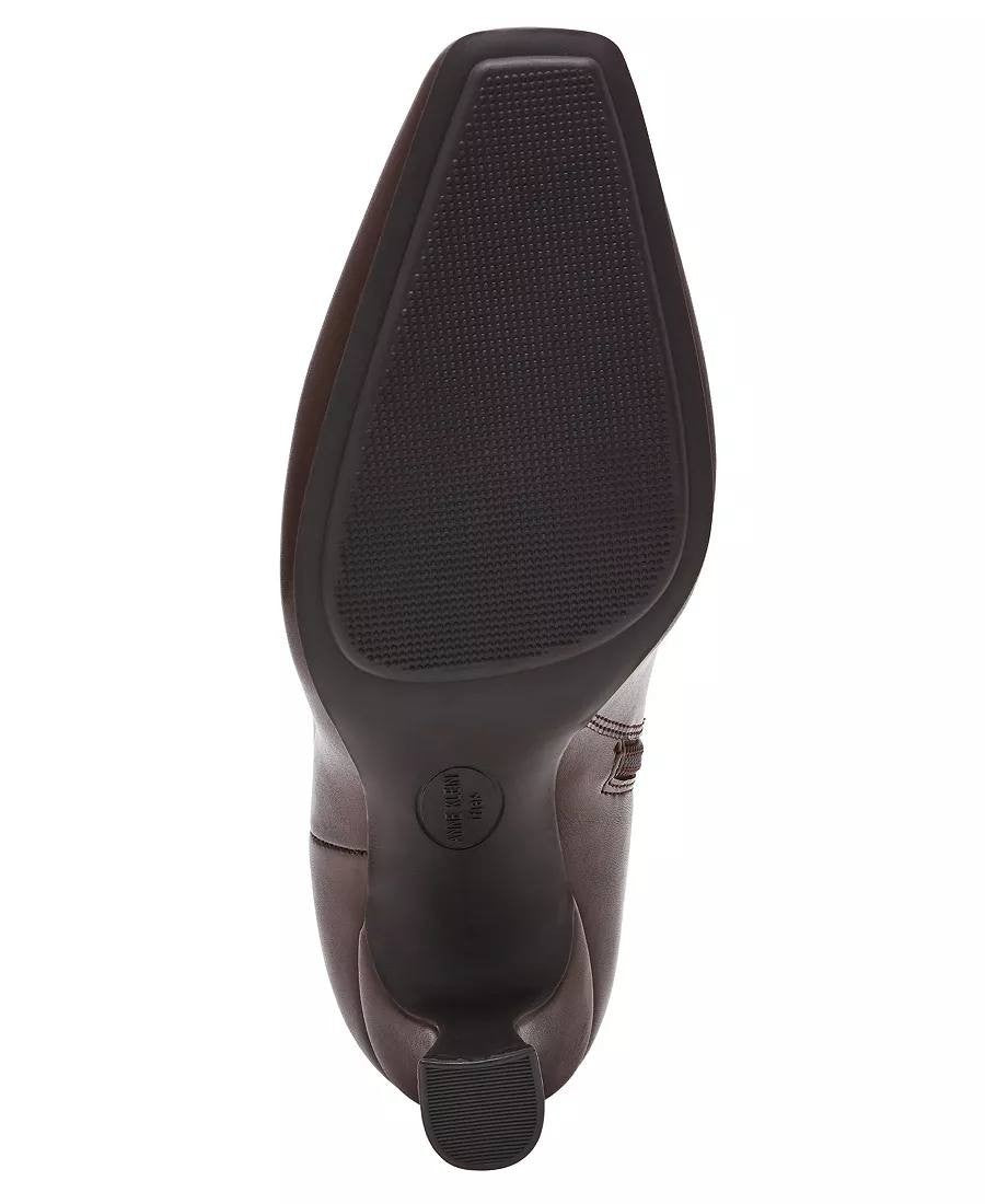 Anne Klein Perfektion Boots 6 Black Man‑Made Knee‑High Snip Toe NIB msrp$159