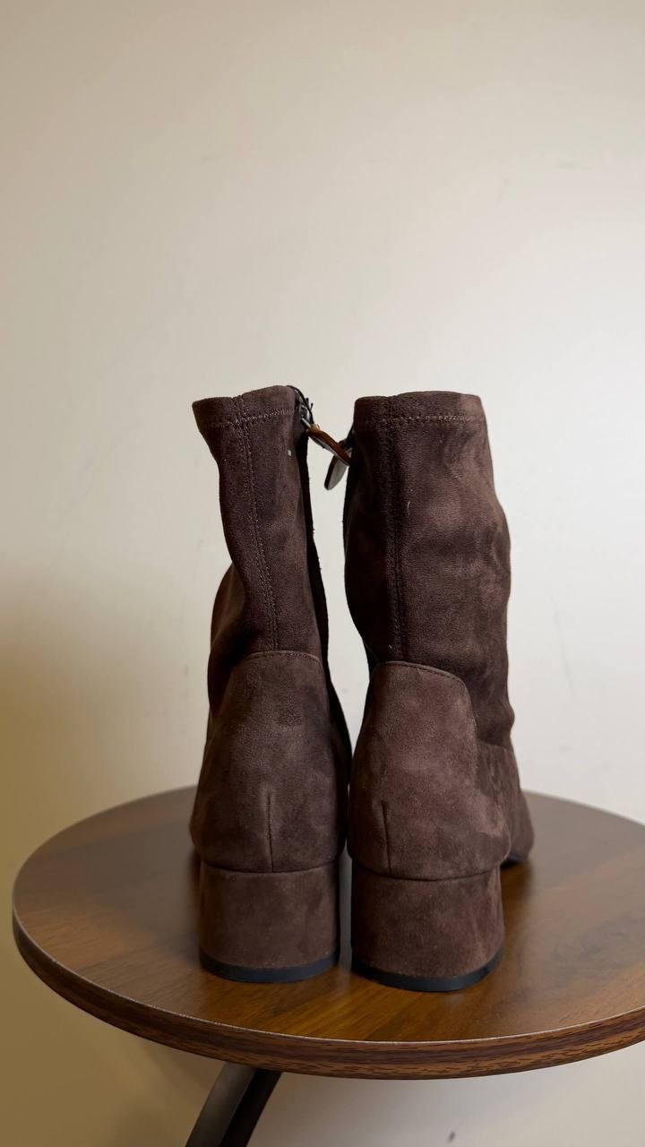Gentle Souls Gallway Boots Chocolate 7.5M Faux Suede MSRP $209 NWB