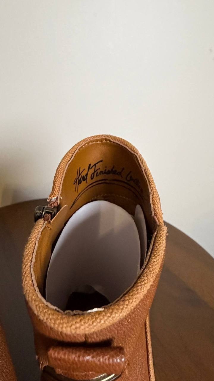 Franco Sarto Leather Booties 5M Cognac New in Box MSRP $190