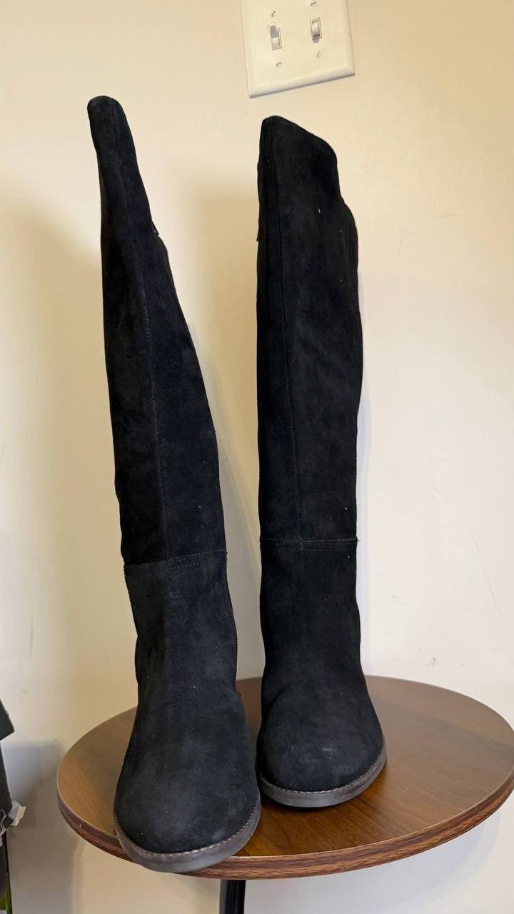 Lucky Brand Black Suede High Boots 8M NIB MSRP $189