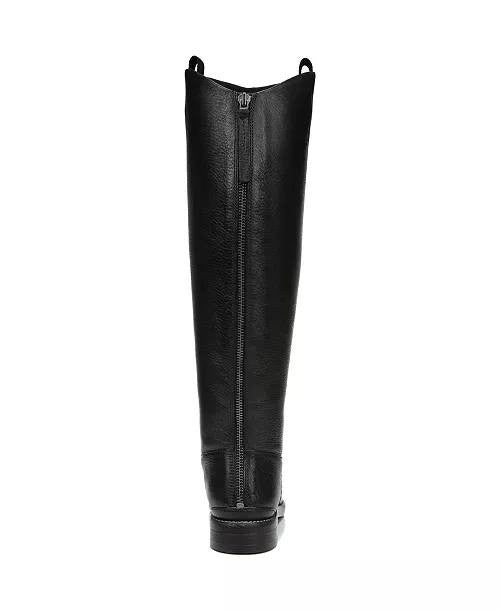 Franco Sarto Meyer Knee High Riding Boots Black 7.5M Leather $275 NWB