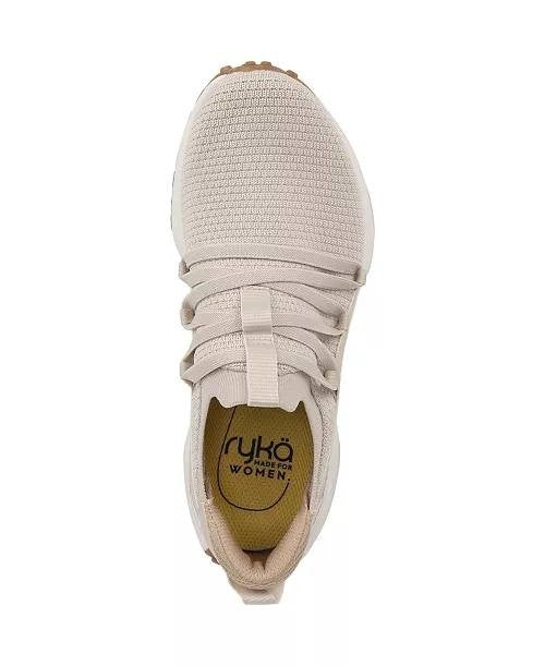 Ryka Jumpstart Sneakers 8.5W Beige Slip‑On Knit Walking Shoe NIB msrp$99.99