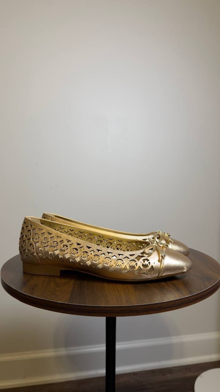 Michael  Michael  Kors  Ballet  Flats  Pale  Gold  7.5  M  New  $110
