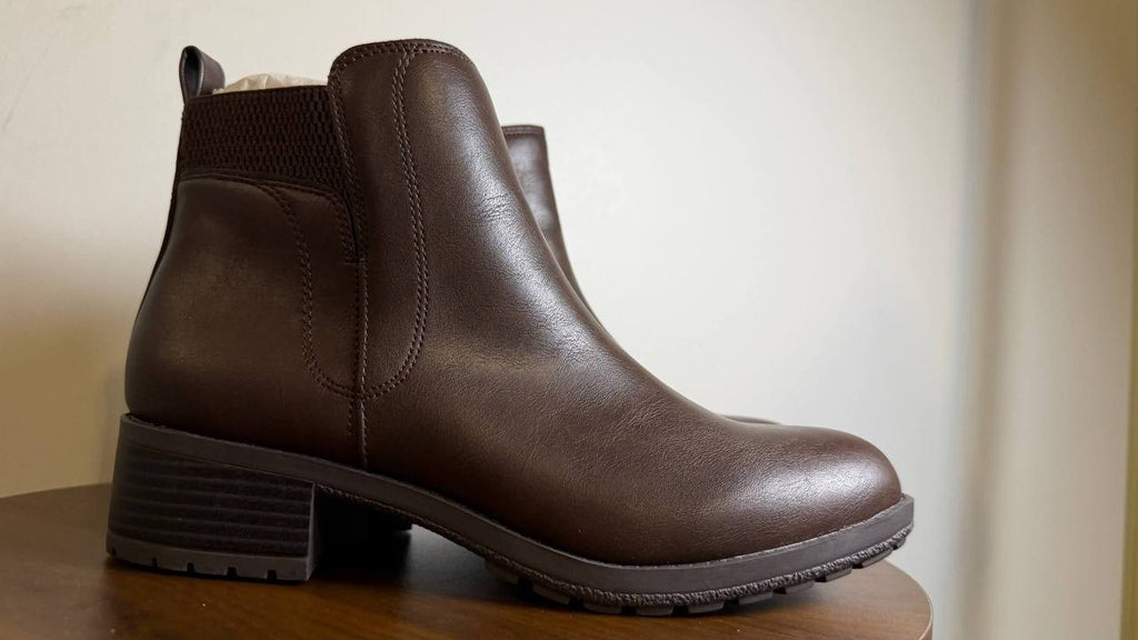 Style&Co Dark Roast Man‑Made Lug Booties 7.5M New in Box MSRP $69.90
