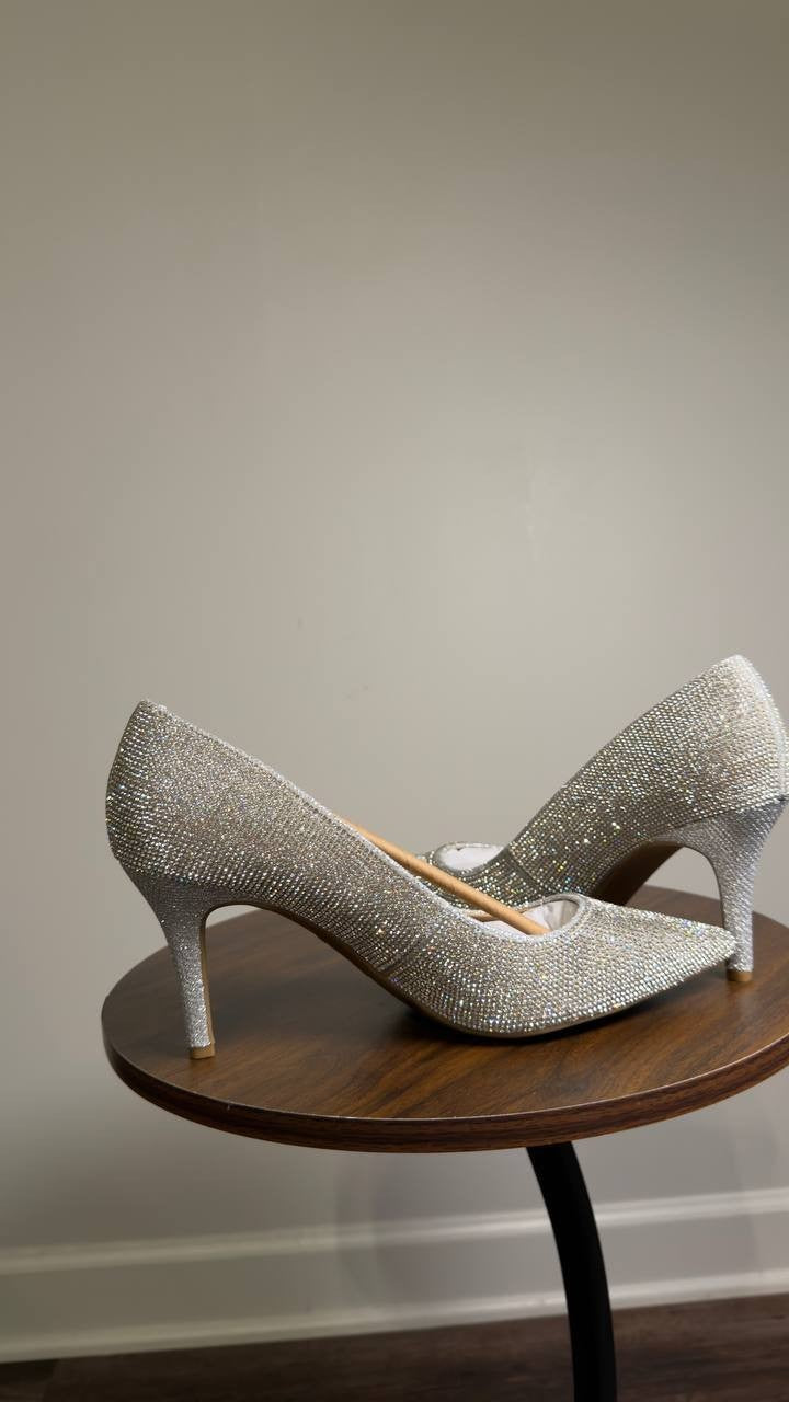 I.N.C.  International  Concepts   Pumps  Silver  Crystal  9.5M  New  $89.90