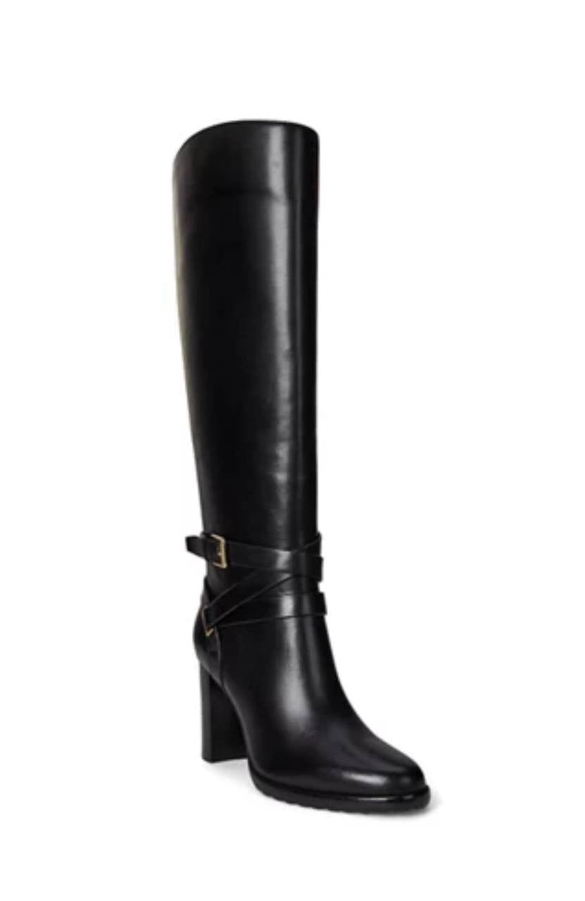 Lauren Ralph Lauren Tall Boots Black 9.5 B New $295.00