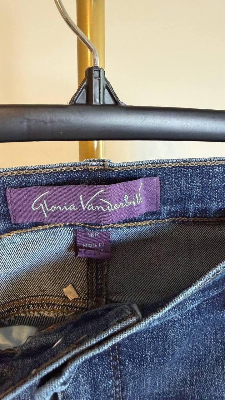 Gloria Vanderbilt Women’s Amanda High Rise Tapered Leg Jean Tisdale Size 16P NWT