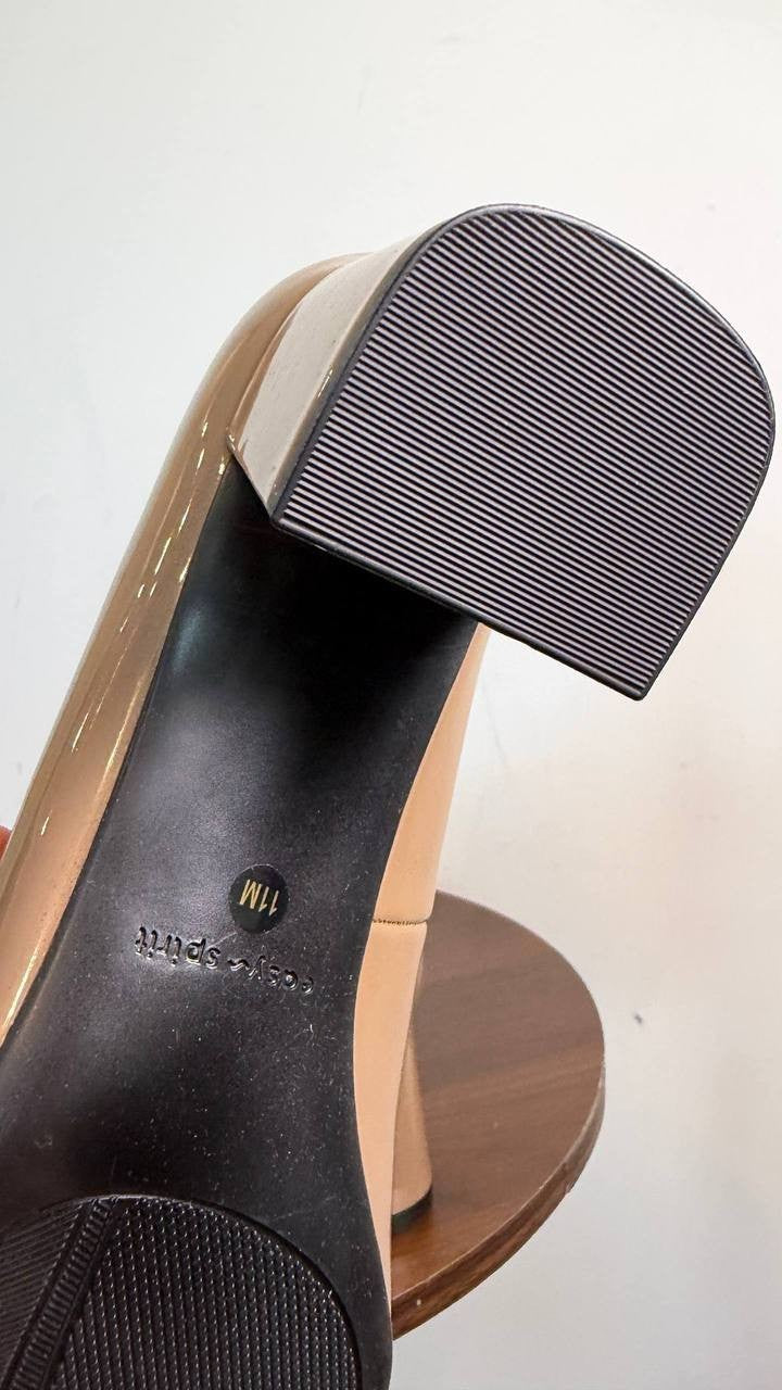 Easy Spirit Dorian Pump Dark Brown 11M Synthetic Block Heel $109 NWB