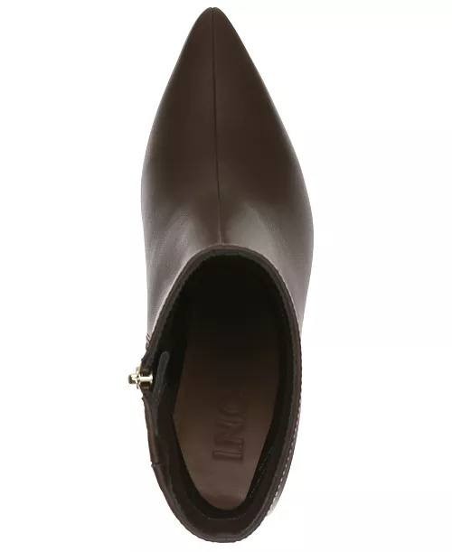 INC Malenee Ankle Boots Size 8.5M Reach Truffle Smooth New No Box msrp $99.90