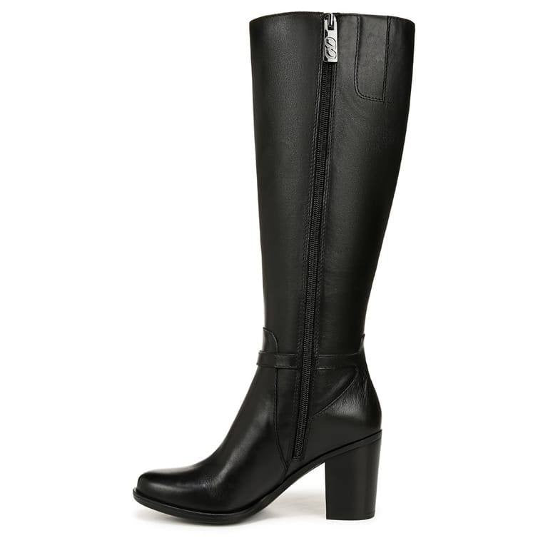 Naturalizer Kalina Extra Wide Calf Knee High Boots Black 8.5M Leather $289.99 NW