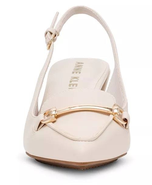 Anne Klein Bone Man‑Made Block Heel Pumps 7.5M New in Box MSRP $95