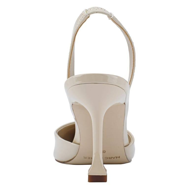 Marc Fisher Hadya Women’s Slingback Pump Ivory 9.5M Faux Leather $88.99 NWB