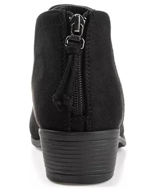 Journee Collection Black Faux Suede Ankle Booties 9M NIB MSRP $108