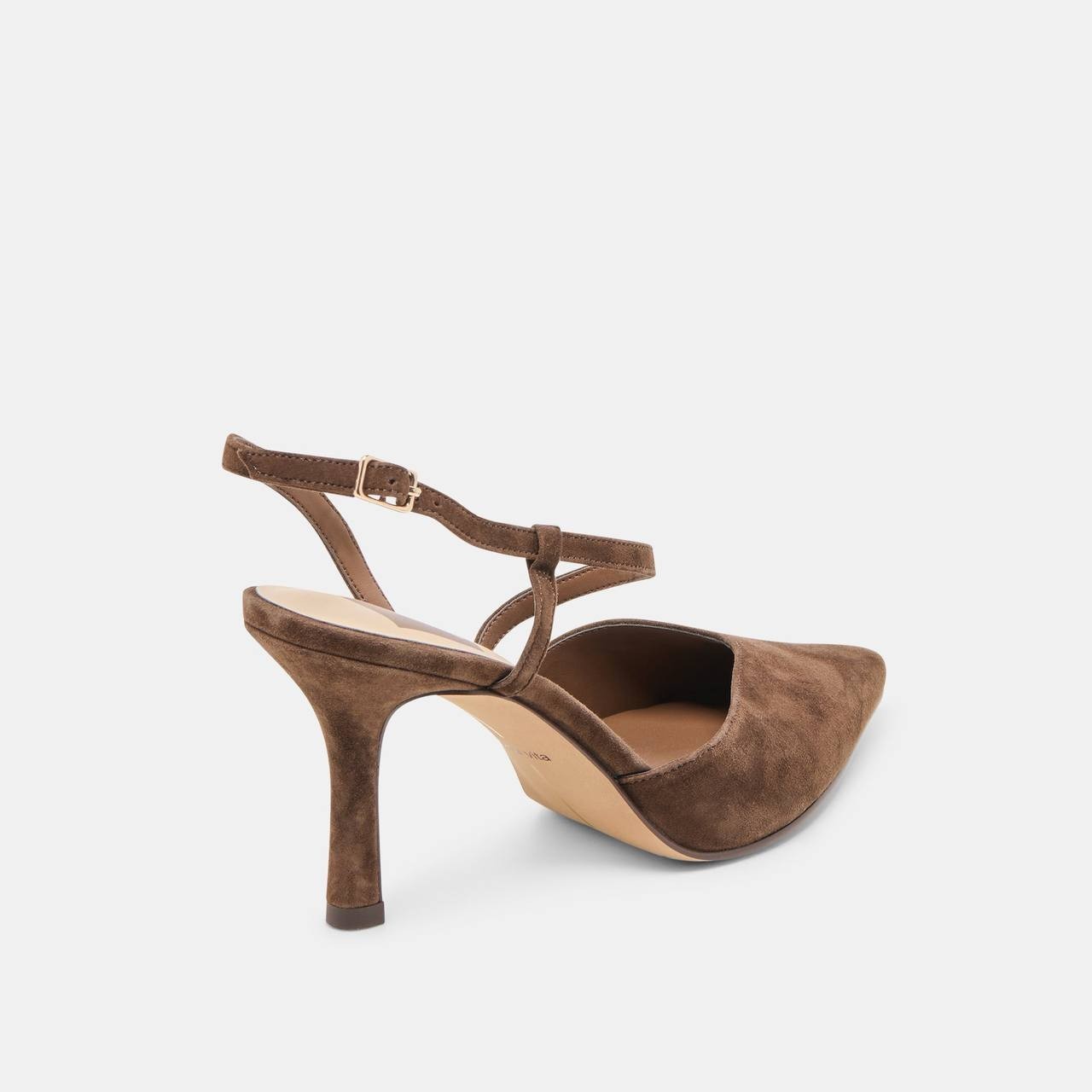 Dolce Vita Kamra Heels Dark Brown Suede Slingback Pumps 9M NWB MSRP $150