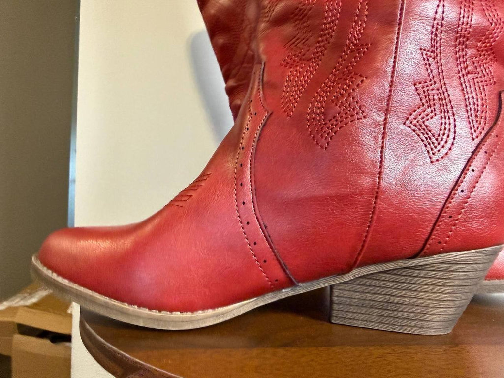 Sugar Two Step Western Boots – Red – Size 10M – Manmade – New in Box