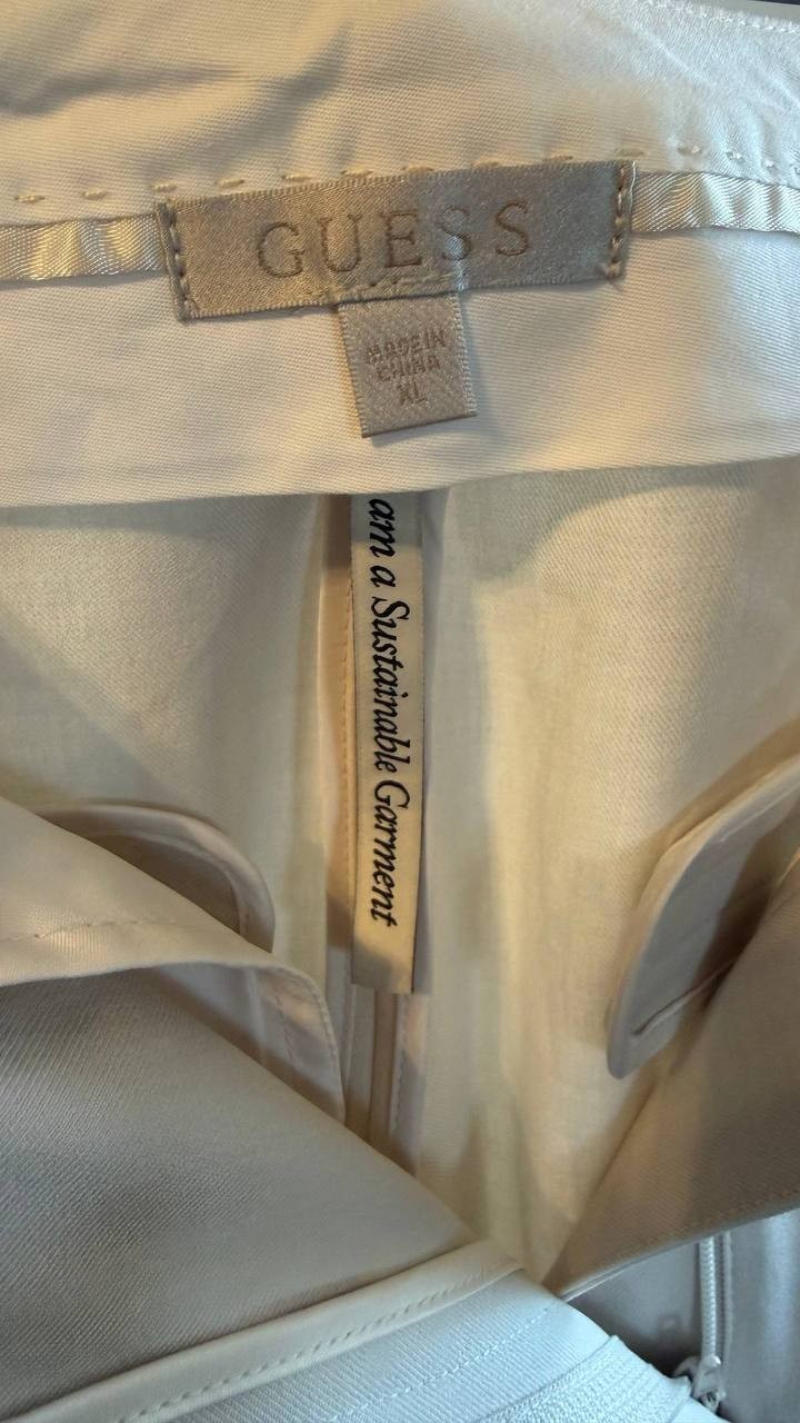 Guess Eco Matea Perfect Cargo Pants Muted Stone Multi Beige Size XLx32 NWT $148