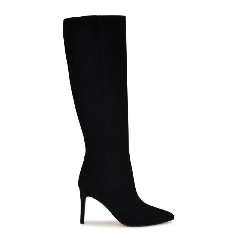 Nine West Richy Boots 8,5M Dark Red Suede Knee‑High Pointy Toe NIB msrp$249