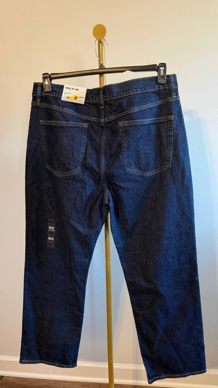 Mode of One Men’s Straight‑Fit Jeans Roosevelt 38W 30L $69.50 NWT
