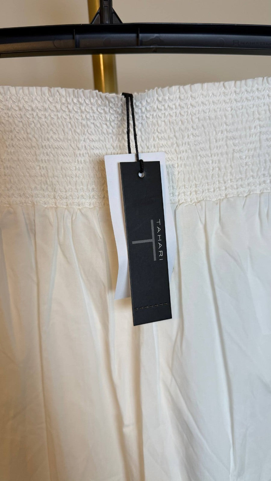 T Tahari Women’s Embroidered Maxi Skirt White Cotton $118 NWT
