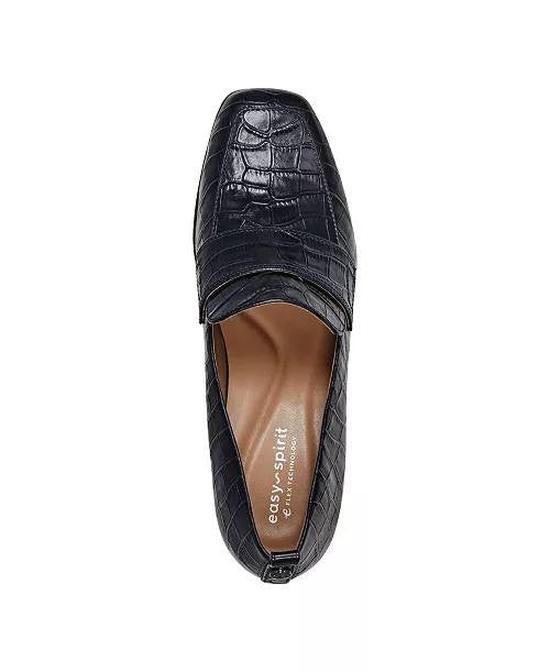 Easy Spirit Women’s Darlene EFlex Block Heel Loafers – Black – 8.5M – New in Box