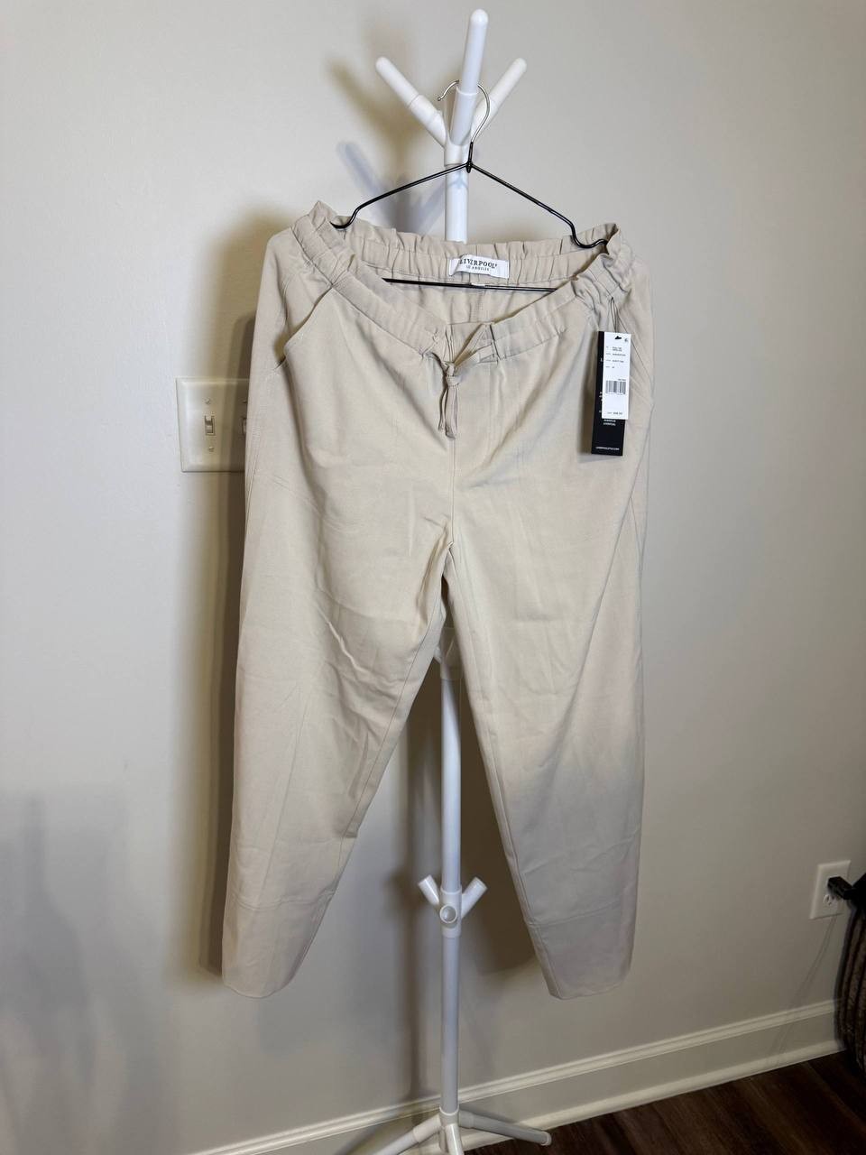 Liverpool Pull‑On Tie‑Waist Wide‑Leg Ankle Pants – Size M – NWT – $98