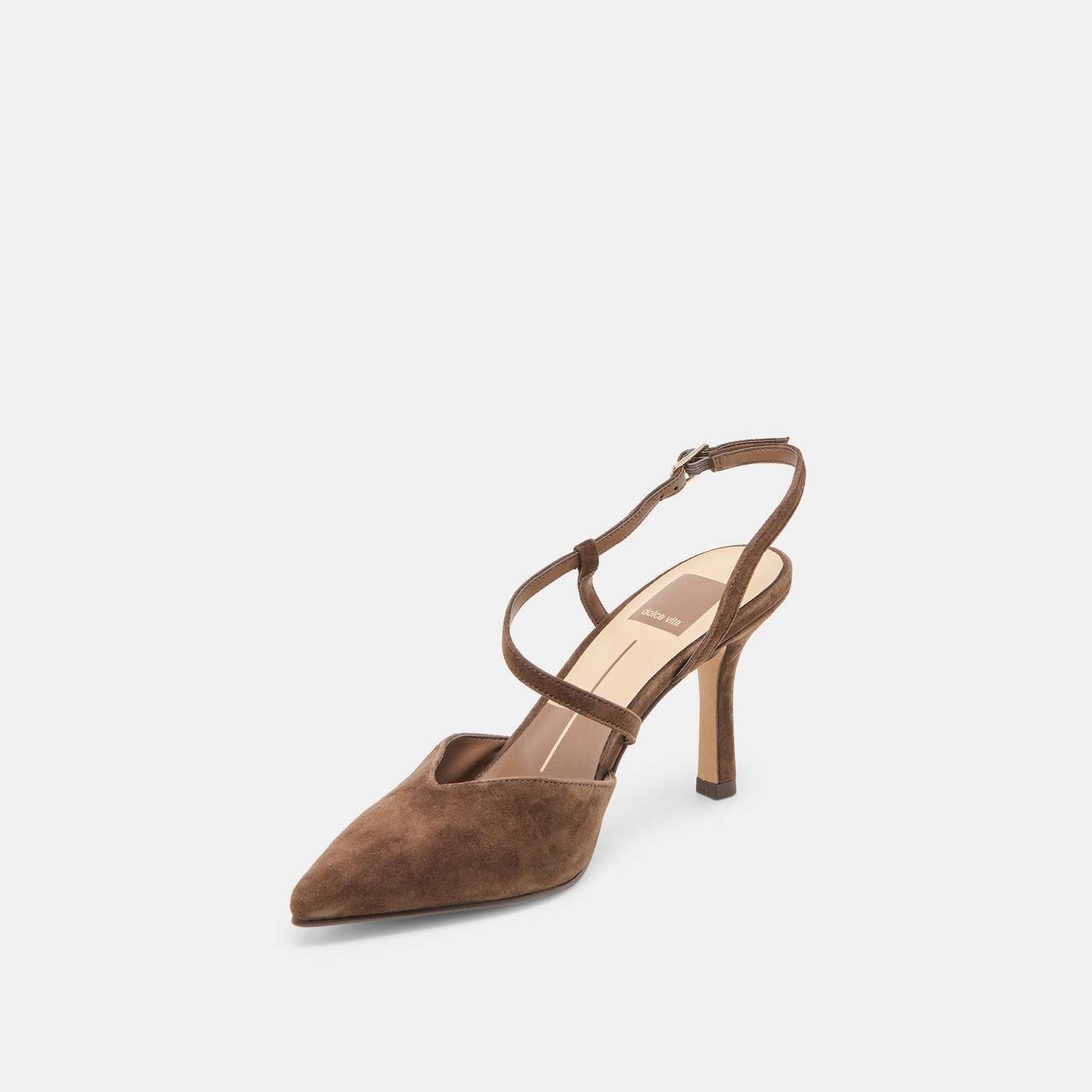 Dolce Vita Kamra Heels Dark Brown Suede Slingback Pumps 9M NWB MSRP $150
