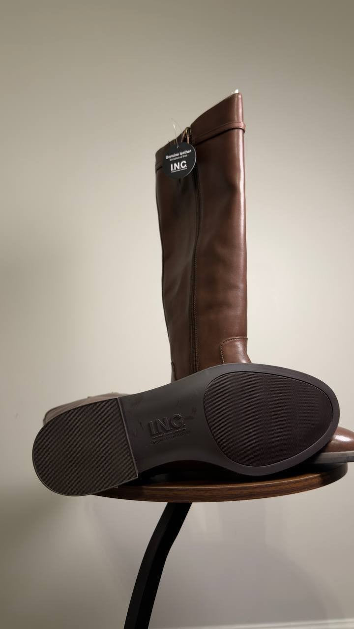 I.N.C.  Riding  Boots  Roasted  Brown  Leather  9M  New  $190