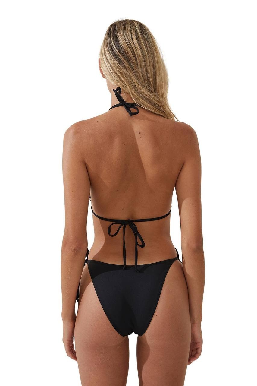 Cotton On Body Slider Triangle Bikini Top Black S/P NWT $24.99
