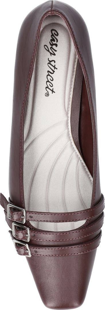 Easy Street Enya Pump Burgundy Square Toe Block Heel Women’s 8M NWB $74.99