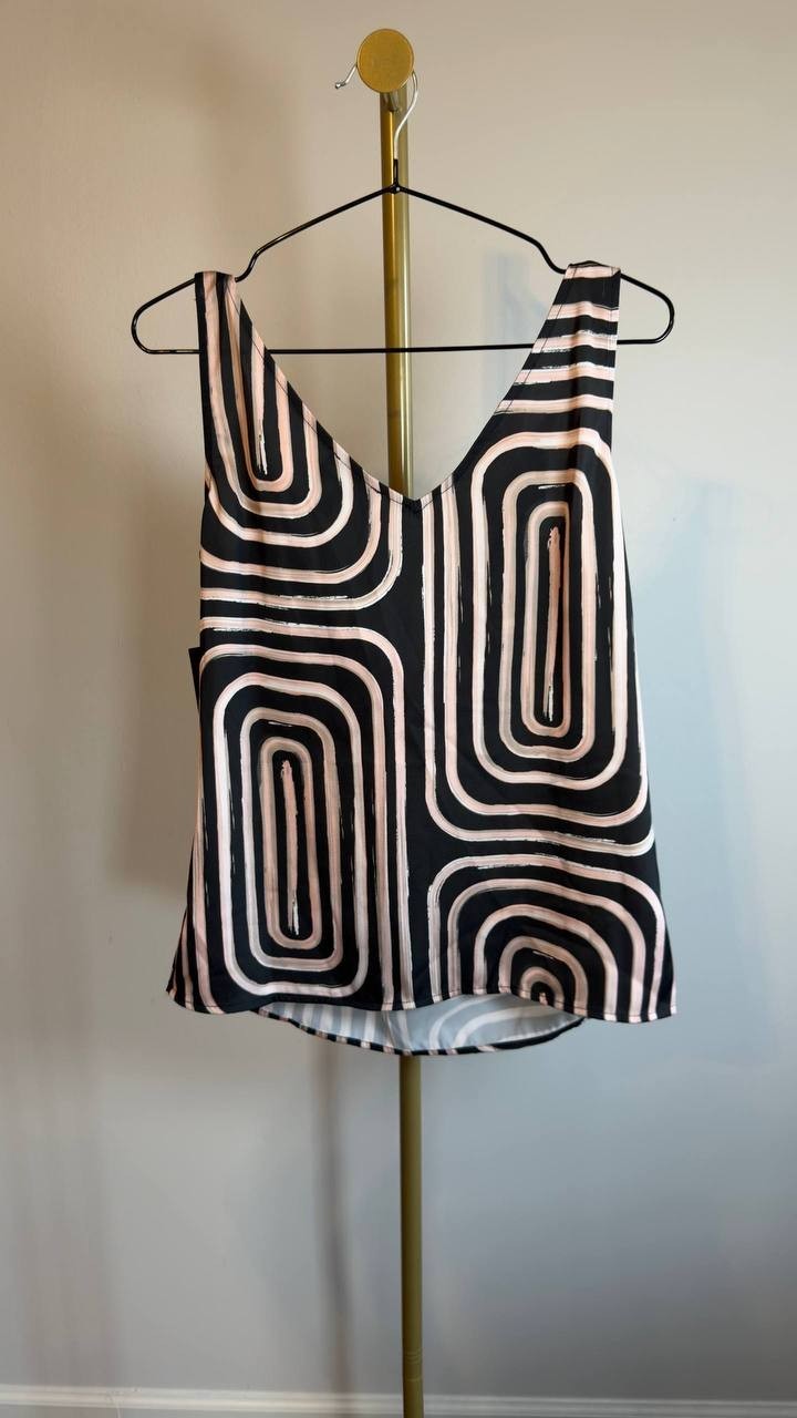 Donna Karan New York Cowlneck Camisole Top Multi XS NWT $79