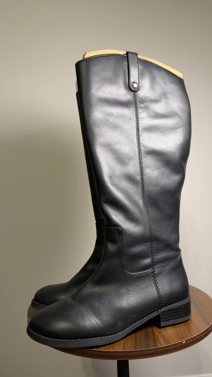 I.N.C.  Riding  Boots  Black  Leather  8.5W  XWC  New  $189.90