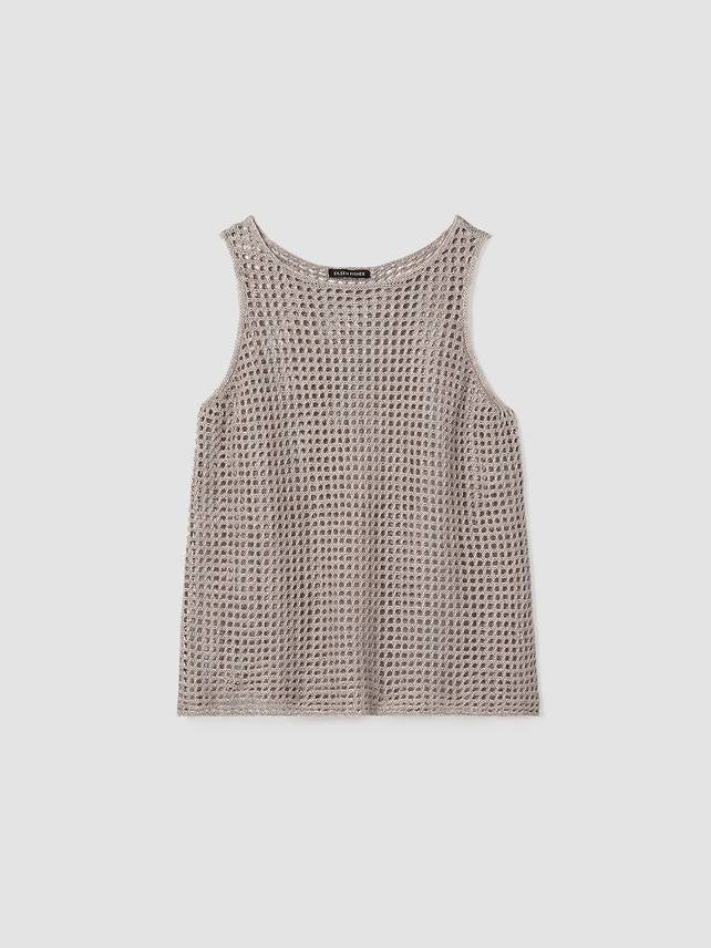 EILEEN FISHER Organic Linen Délavé Tank – Natural, XL