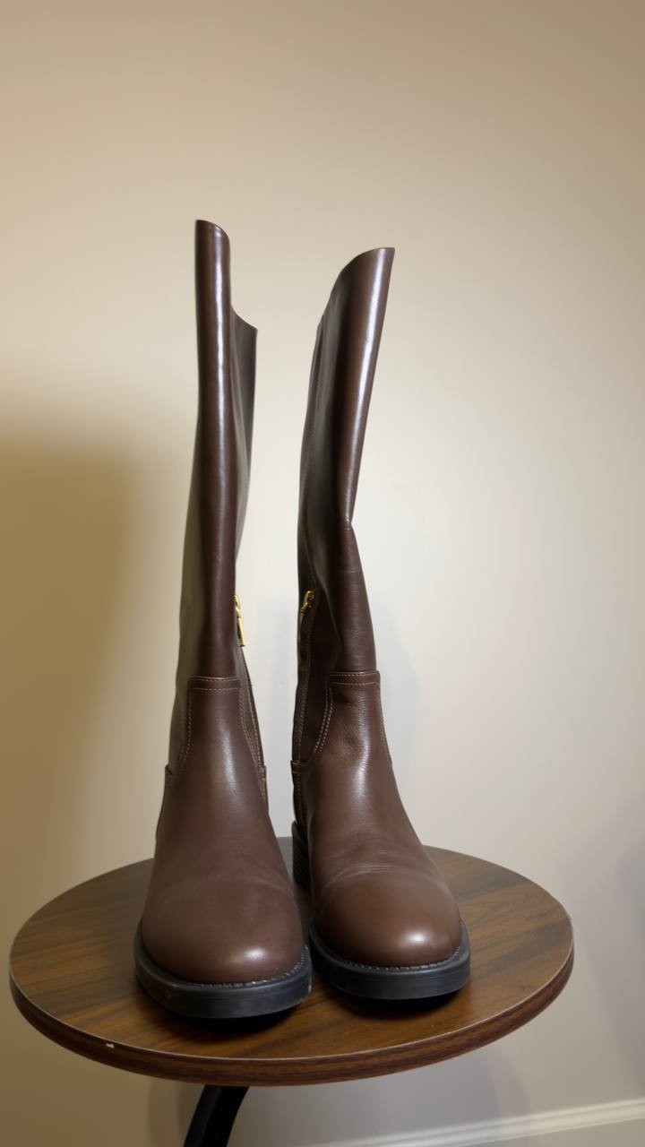 Coach Tall Boots Brown 8 B Pre-Owned $415