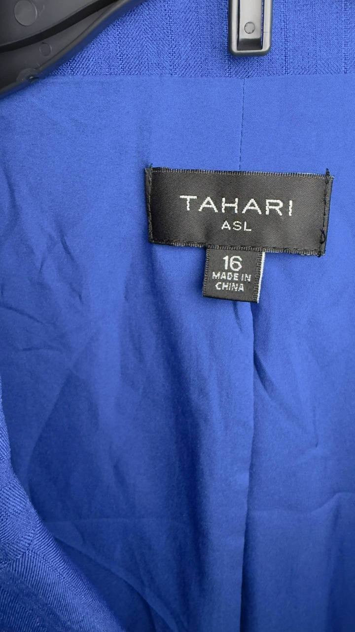 Tahari ASL Faux Double Breasted Jacket New Royal 16 NWT $139