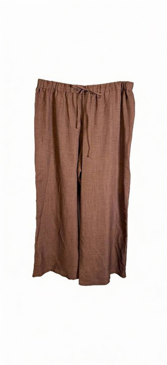 Floral&Ivy Wide‑Leg Pants – Size XL – Brown – NWT