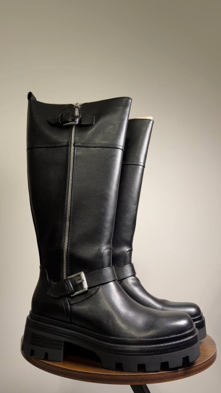 Guess  Lynnie  Knee  High  Boot  Black  Synthetic  7.5M  New  With  Box  $169