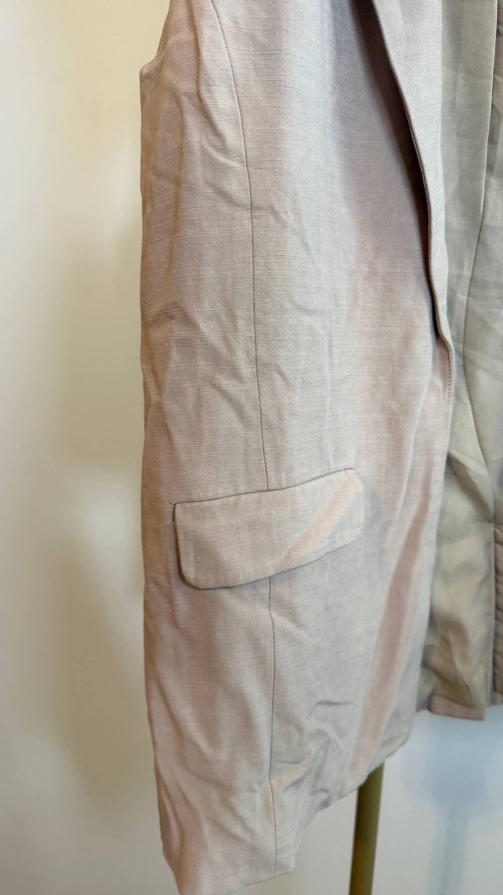 Bar III Sleeveless Blazer Warm Ginger Notched Lapel Patch Pockets Size P/SM NWT