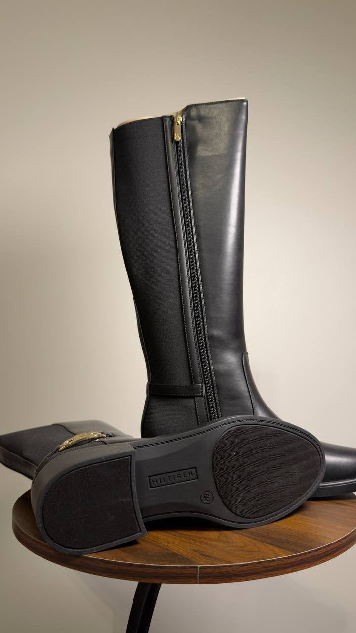 Tommy  Hilfiger  Riding  Boots  Black   8M  New  With  Box  $159