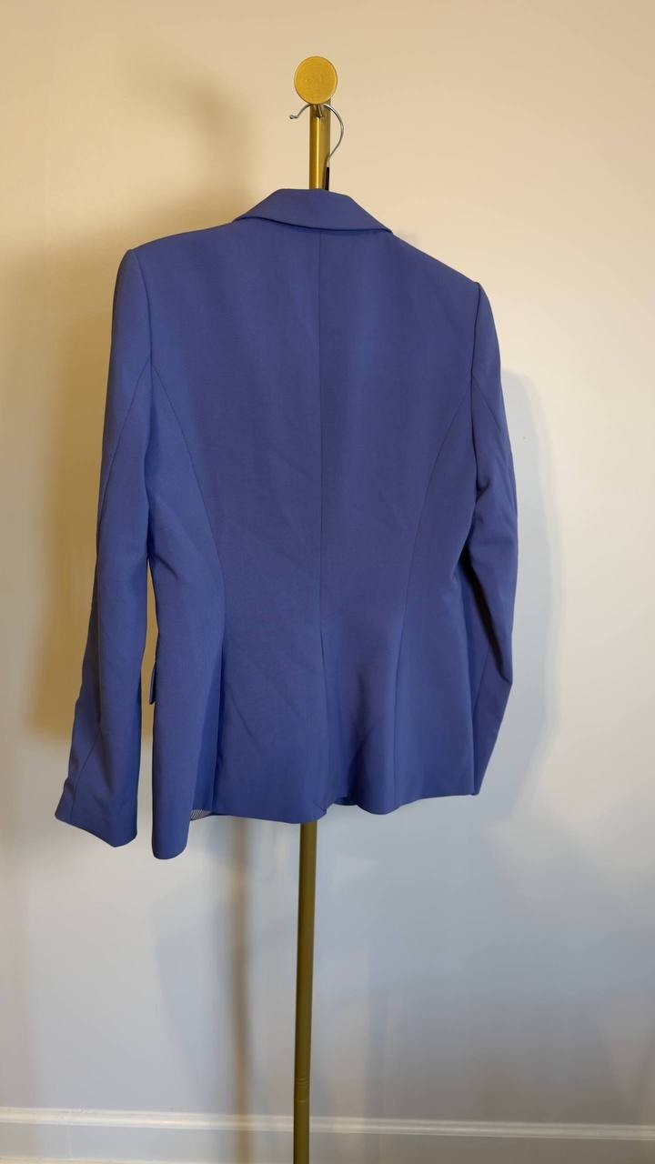 Calvin Klein One‑Button Notched‑Collar Blazer Blue 4 NWOT $159