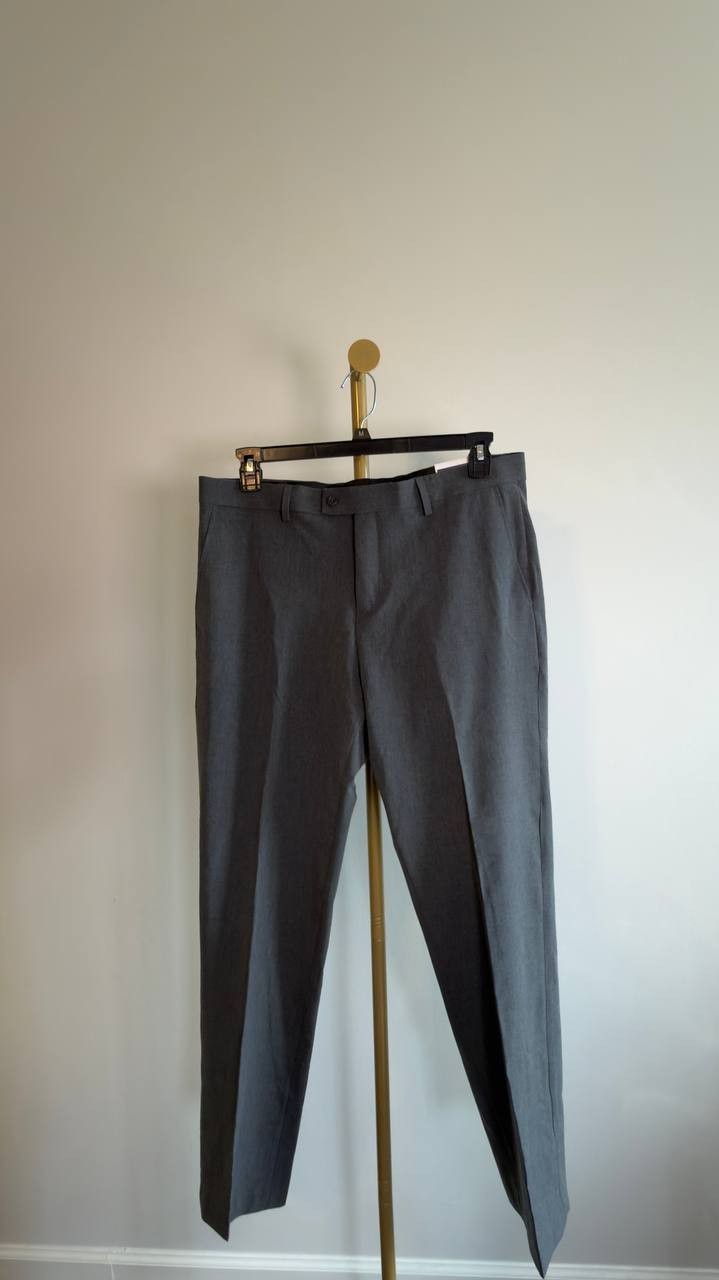 Gino Vitale Slim Fit Stretch Dress Pants Dark Grey 36W NWT $60