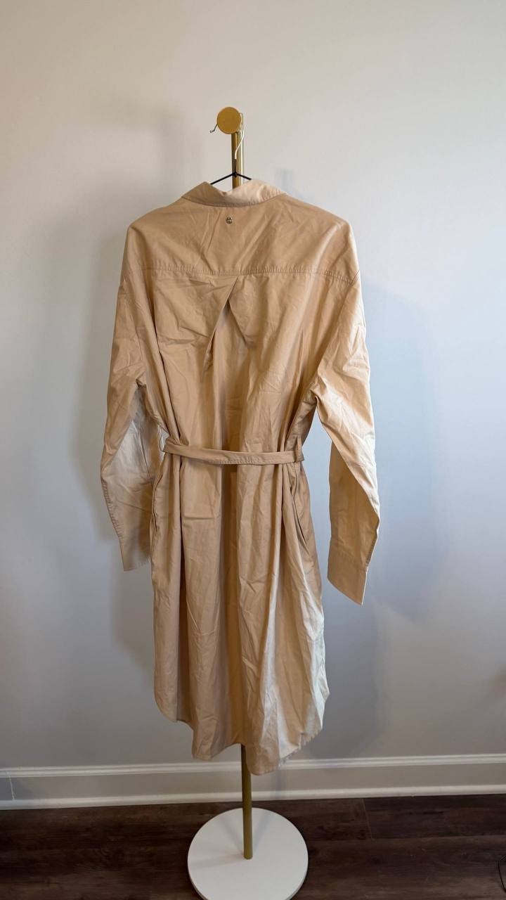 BOSS Women’s Belted Shirt Dress Neutrals Beige 12 $158 NWT