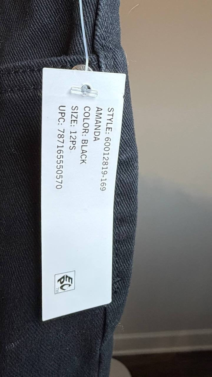 Gloria Vanderbilt Amanda Slimming Stretch Jeans Black 12PS NWT $52