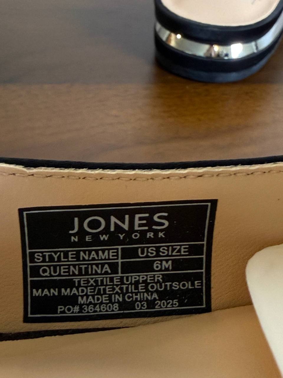 Jones New York “Quentina” Pointed‑Toe Dress Flats – Size 6M–Black – NIB–$69.50