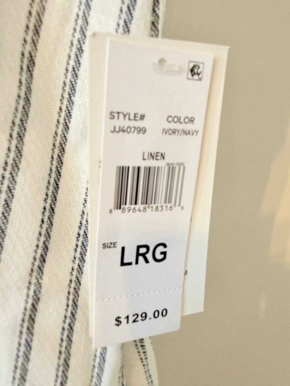 Julia Jordan Striped Cap‑Sleeve Button‑Front Dress – Size L – NWT – $129